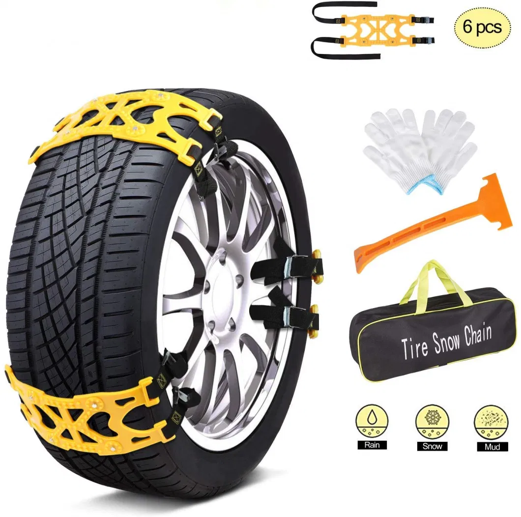 Car Accessory Emergency Anti Slip Snow Tire Chains for Most Cars/SUV/Trucks